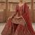 Rust embroidery silk blend  sharara suit set