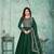 Emerald Green Art Silk Semi-Stitched Embroidered Gown