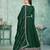 Emerald Green Art Silk Semi-Stitched Embroidered Gown
