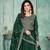 Emerald Green Art Silk Semi-Stitched Embroidered Gown