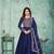 Elegant Blue Art Silk Semi-Stitched Gown with Resham & Sequin Embroidery 