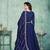 Elegant Blue Art Silk Semi-Stitched Gown with Resham & Sequin Embroidery 