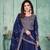 Elegant Blue Art Silk Semi-Stitched Gown with Resham & Sequin Embroidery 