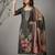 Grey pure cotton linen shimmer handwork suit set with dupatta