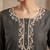 Grey pure cotton linen shimmer handwork suit set with dupatta