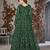 Emerald Green Cording & Heavy Sequins Net Pant-Style Gown