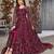 DARK PINK CORDING HEAVY SEQUINS NET SEMI STICHED PANT STYLE GOWN