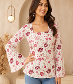 Pure cotton women's top pink