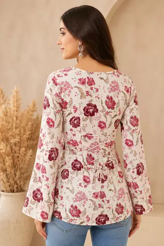 Pure cotton women's top pink