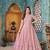 PINK COLOR CORDING HEAVY SEQUINS NET SEMI STICHED PANT STYLE GOWN