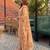 peach cotton straight kurta pant dupatta set