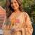 peach cotton straight kurta pant dupatta set