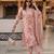 pink cotton straight kurta pant dupatta set