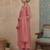 pink solid a-line design lining kurta trouser dupatta set