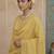 mustard solid a-line design lining kurta trouser dupatta set