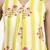 yellow and white striped a-line design kurta trouser dupatta set