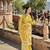 yellow and white floral-printed yoke with vertical pintuck detailing kurta trouser dupatta set