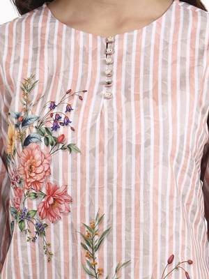 peach printed cotton co-ord set 4