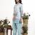 sky blue printed cotton co-ord set
