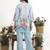 sky blue printed cotton co-ord set