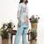 sky blue printed cotton co-ord set