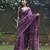 purple maheshwari silk saree