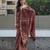 brown maheshwari silk saree