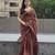 brown maheshwari silk saree