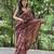 brown maheshwari silk saree