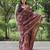 brown maheshwari silk saree