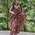 brown maheshwari silk saree