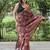 brown maheshwari silk saree