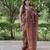 brown maheshwari silk saree