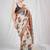 block printed beige kota doria saree