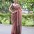 block printed red kota doria saree
