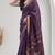 purple maheshwari silk saree