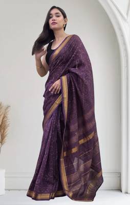 purple maheshwari silk saree 2