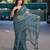 Olive whisper - green dabu kota doria saree with unstitched blouse
