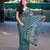 Olive whisper - green dabu kota doria saree with unstitched blouse
