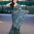 Olive whisper - green dabu kota doria saree with unstitched blouse