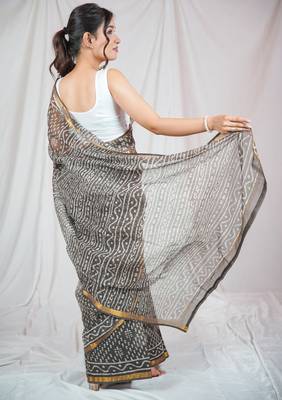 charm kota doria saree with unstitched blouse 2