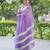 printed purple kota doria saree