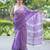 printed purple kota doria saree