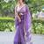 printed purple kota doria saree