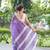 printed purple kota doria saree