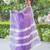 printed purple kota doria saree