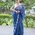 blue lagoon bliss embroidered kota doria saree