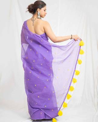 purple glam kota embroidered doria saree 4