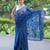 blue lagoon bliss embroidered kota doria saree
