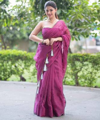 purple reign chic embroidered kota doria saree 4